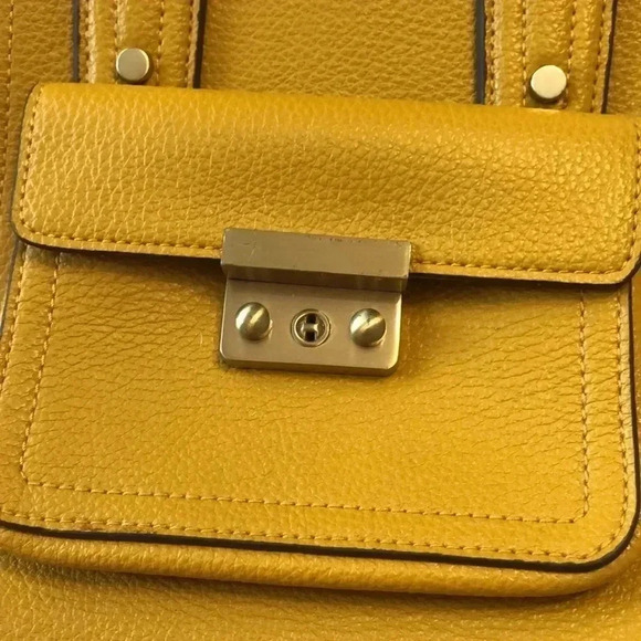3-1 Philip Lim for Target yellow faux leather handbag with crossbody strap. - Picture 3 of 12